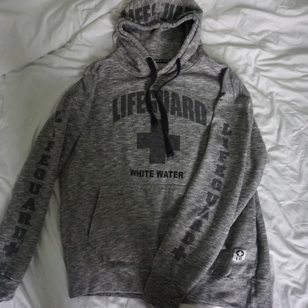 Custom Grey and Black Lifeguard Hoodie!